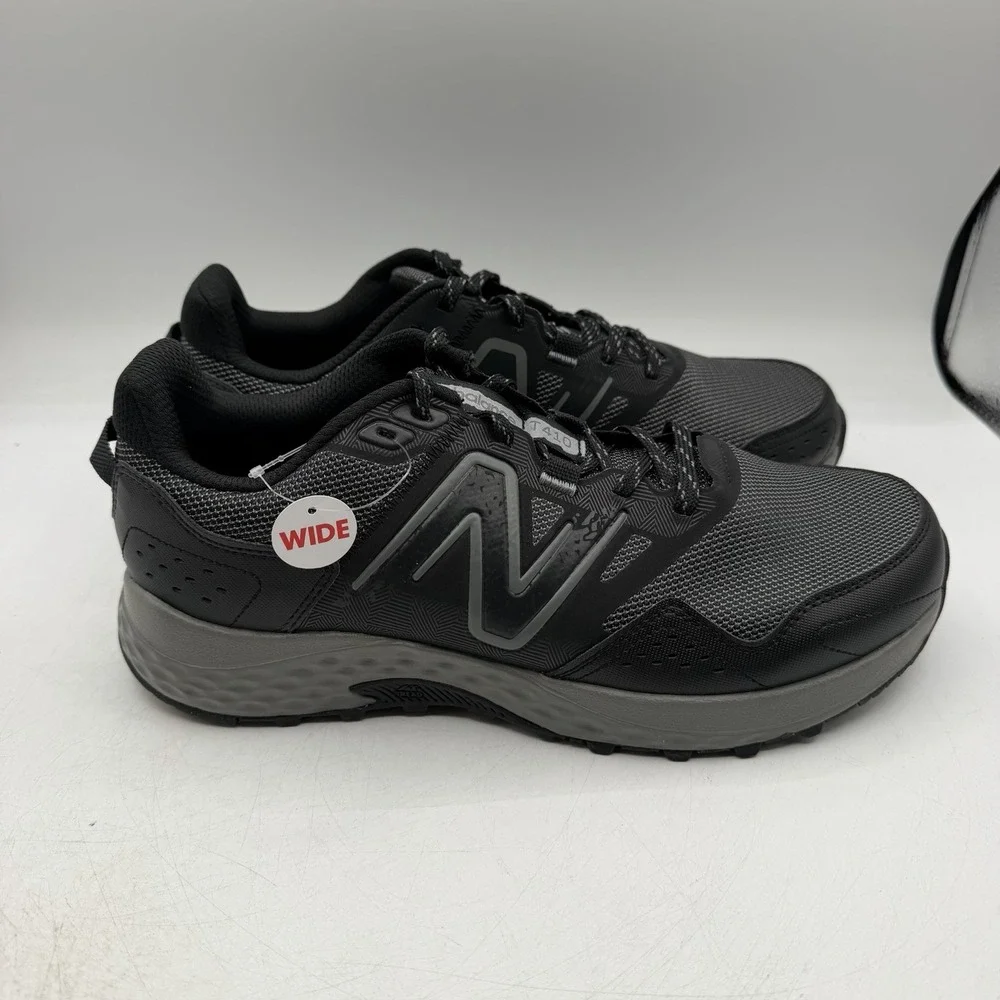 New Balance T410 Trail Running Shoes Men 10 4E EXTRA WIDE Black Sneaker MT410LB8